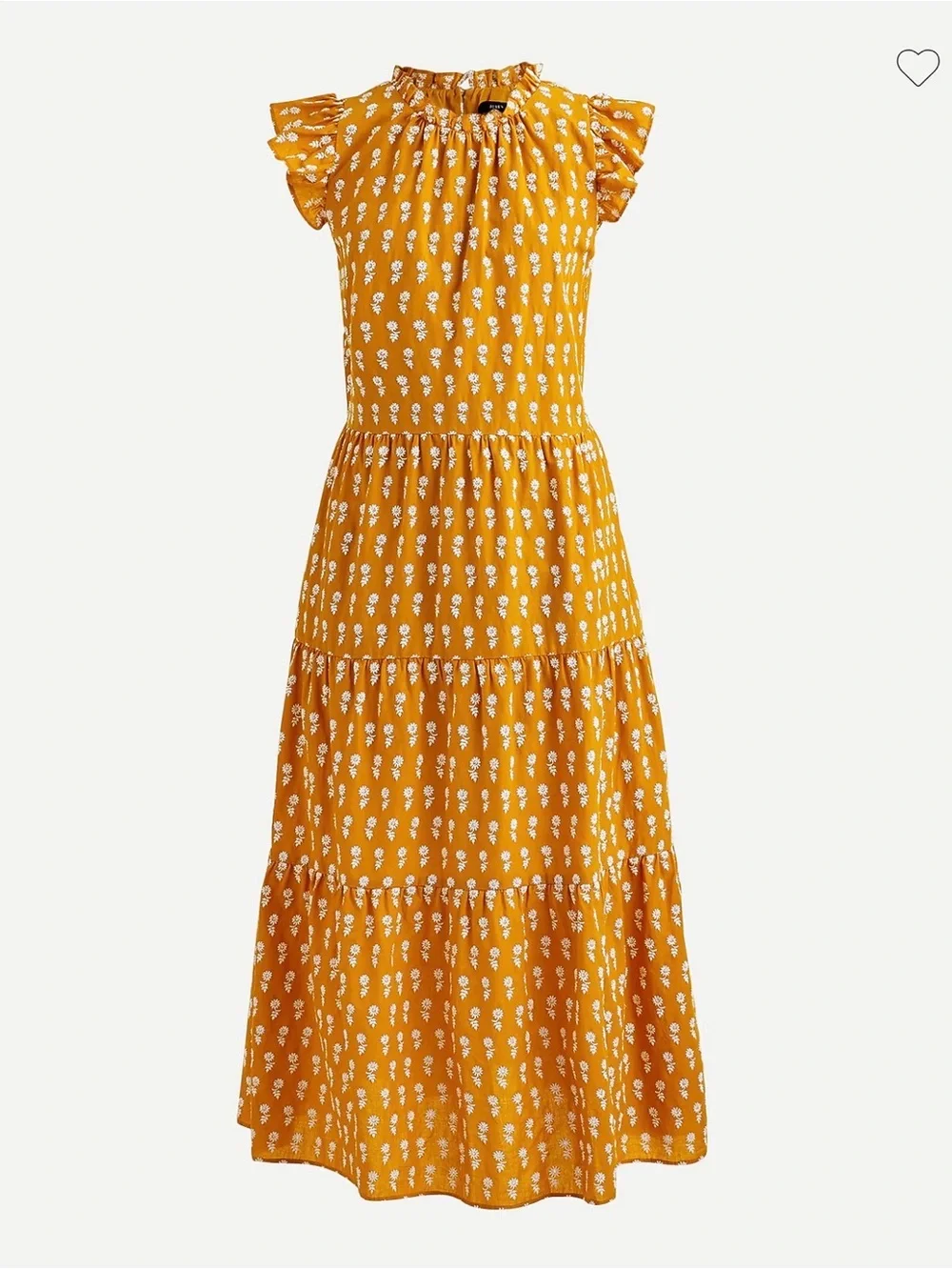 NWT JCrew Tiered cotton voile dress in floating sunflowers - XL